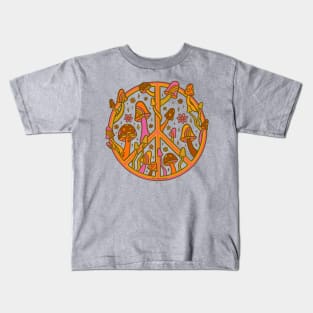 Mushroom Peace Sign Kids T-Shirt